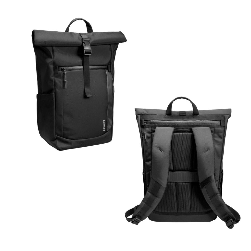 TOMTOC NAVIGATORT61 ROLLTOP BACKPACK 25-30L - BLACK