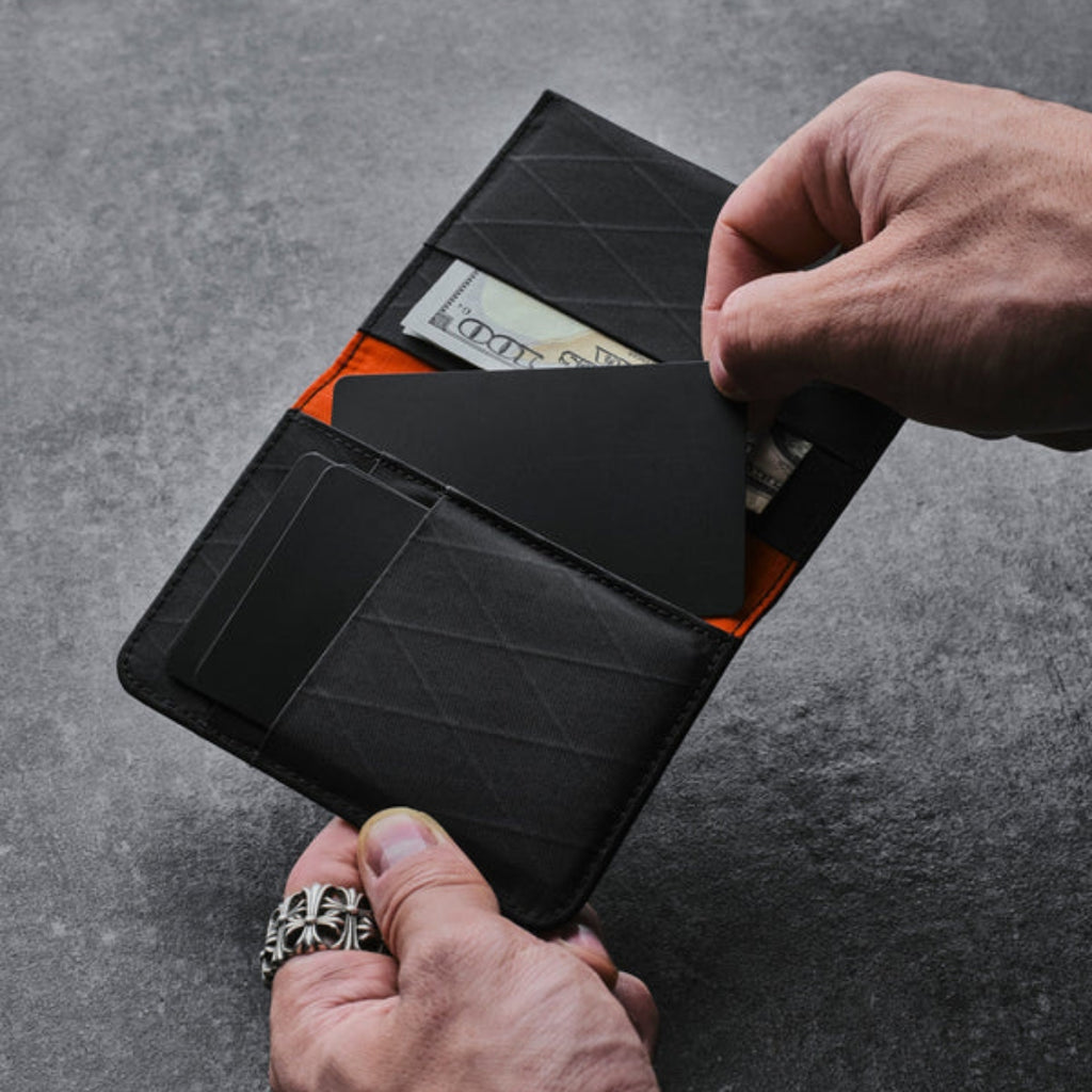 ALPAKA Ark Bifold Passport Wallet - Black VX21