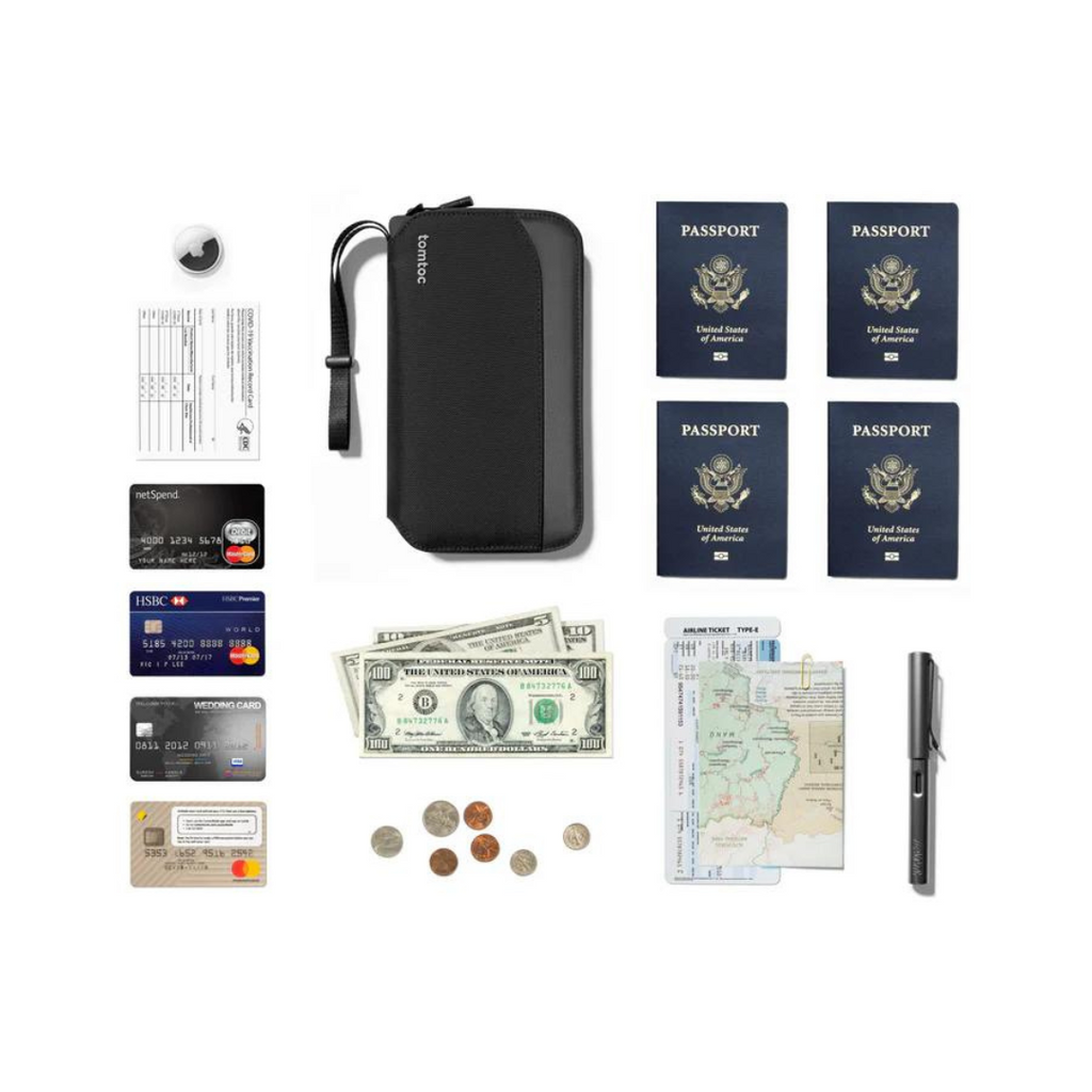 TOMTOC Navigator-T03 Passport Bag - Black