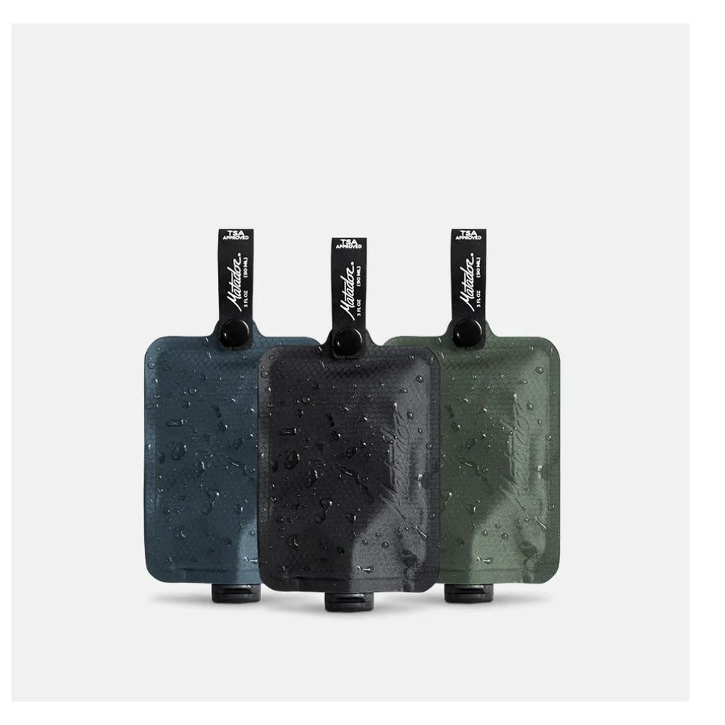 MATADOR FLATPAK TOILETRY BOTTLES 3 PACK-MULTICOLOUR