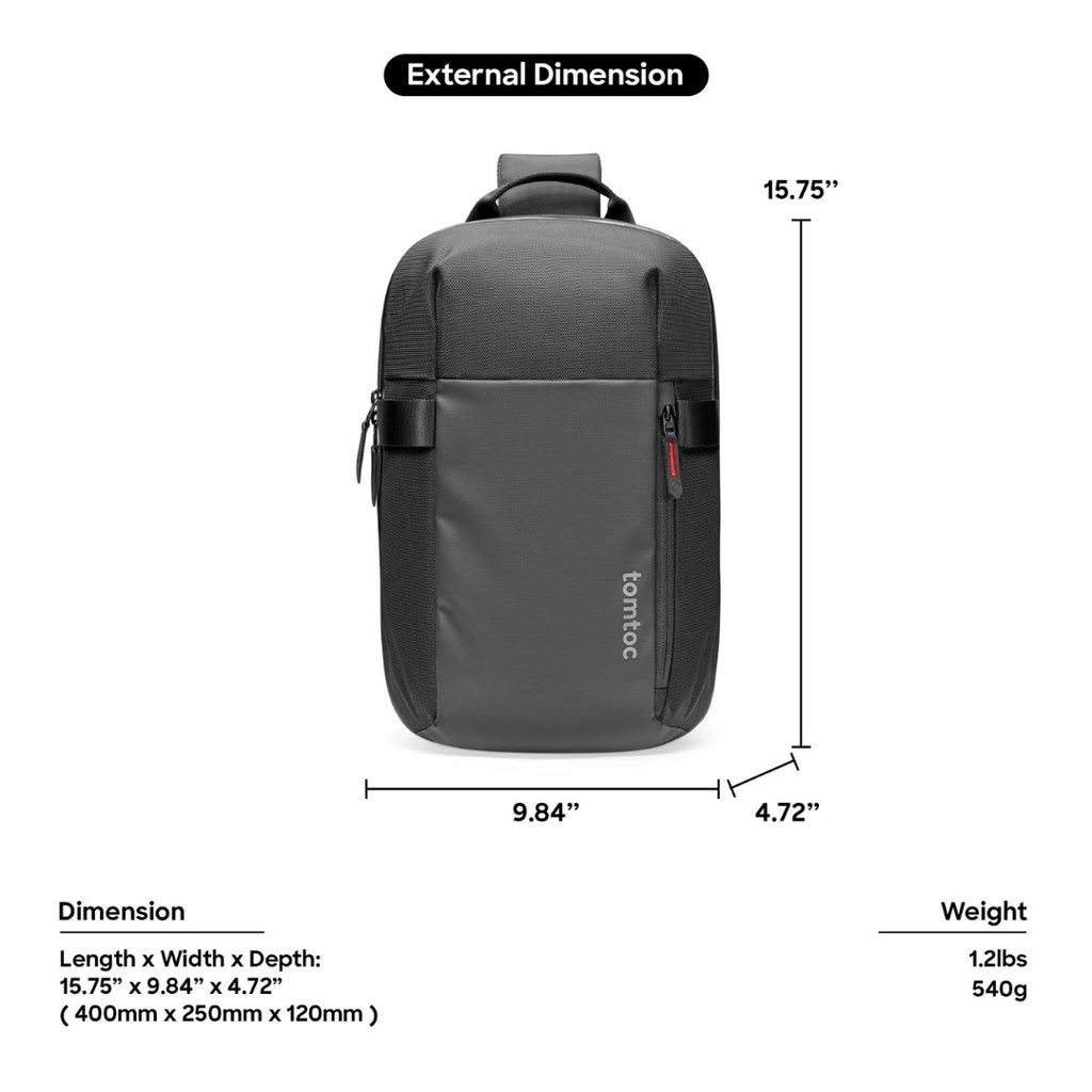 TOMTOC Navigator-T24 Sling Bag M - Black