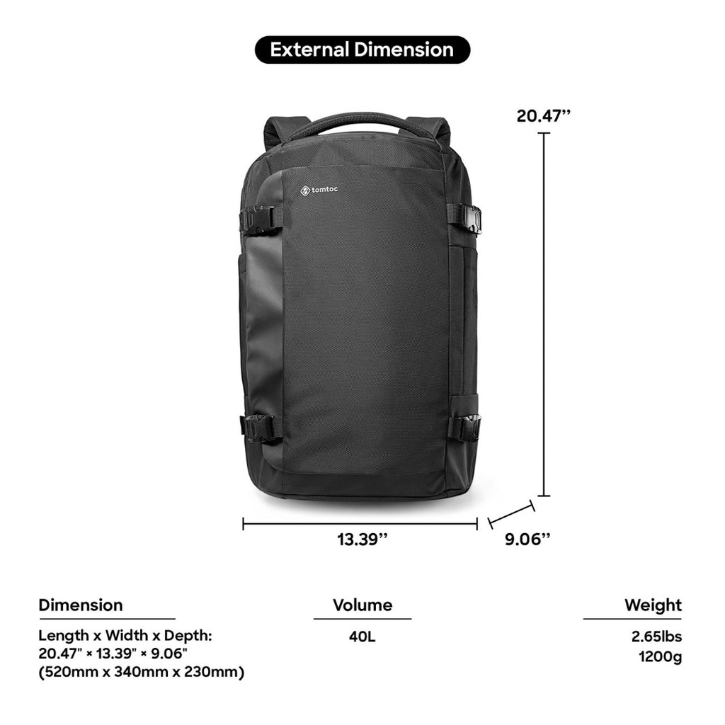 TOMTOC Navigator-T66 Travel Laptop Backpack M 