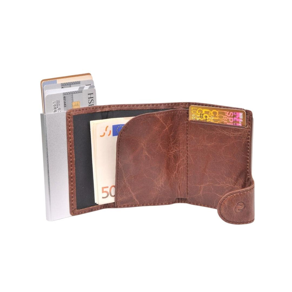 C-Secure Italian Leather Wallet - Vintage - Kedaiku