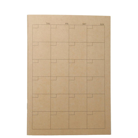 A5 SCHEDULE Monthly Weekly Notebook-Muji-monthly weekly,muji,notepad,planting tree,schedule,Stationery