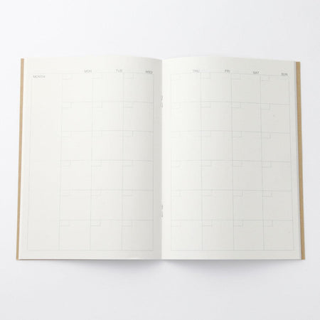 A5 SCHEDULE Monthly Weekly Notebook-Muji-monthly weekly,muji,notepad,planting tree,schedule,Stationery