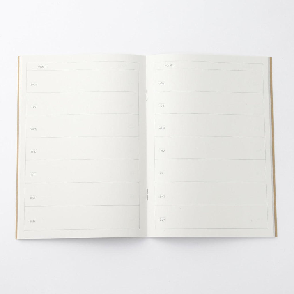 A5 SCHEDULE Weekly Notebook-Muji-monthly weekly,muji,notepad,planting tree,schedule,Stationery