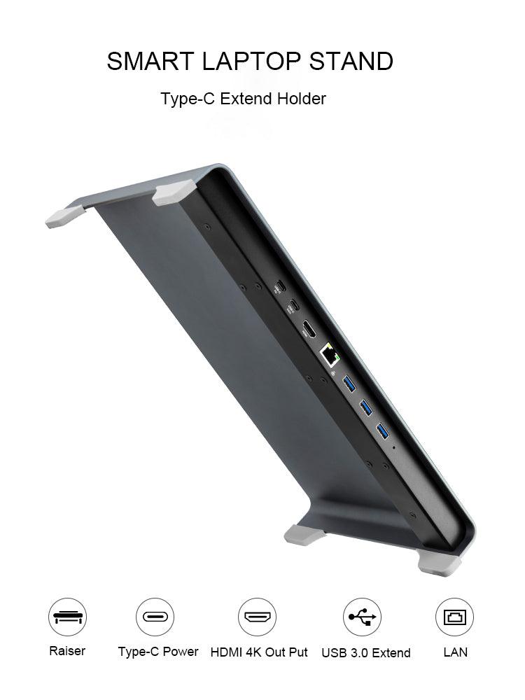 BRU USB-C LAPTOP DOCKING-BRU-BRU GADGET,GADGET,LAN,LAPTOP STAND,MONITOR STAND,USB,USB-C