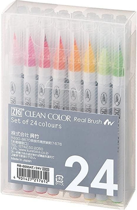 ZIG CLEAN COLOUR REAL BRUSH (SET)-KedaikuBN-Brush Pens,Kuretake,Stationery,Zig