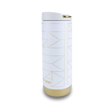 Klean Kanteen TKwide 16oz w/Cafe Cap - Geometric Gold - Kedaiku