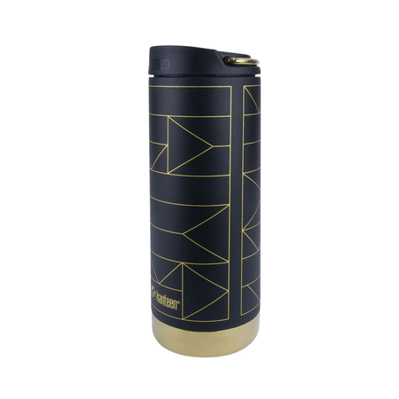 Klean Kanteen TKwide 16oz w/Cafe Cap - Geometric Gold - Kedaiku