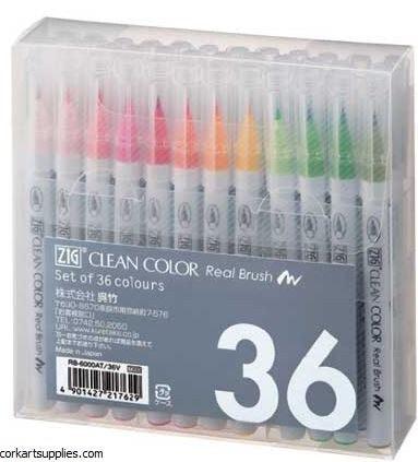 ZIG CLEAN COLOUR REAL BRUSH (SET)-KedaikuBN-Brush Pens,Kuretake,Stationery,Zig