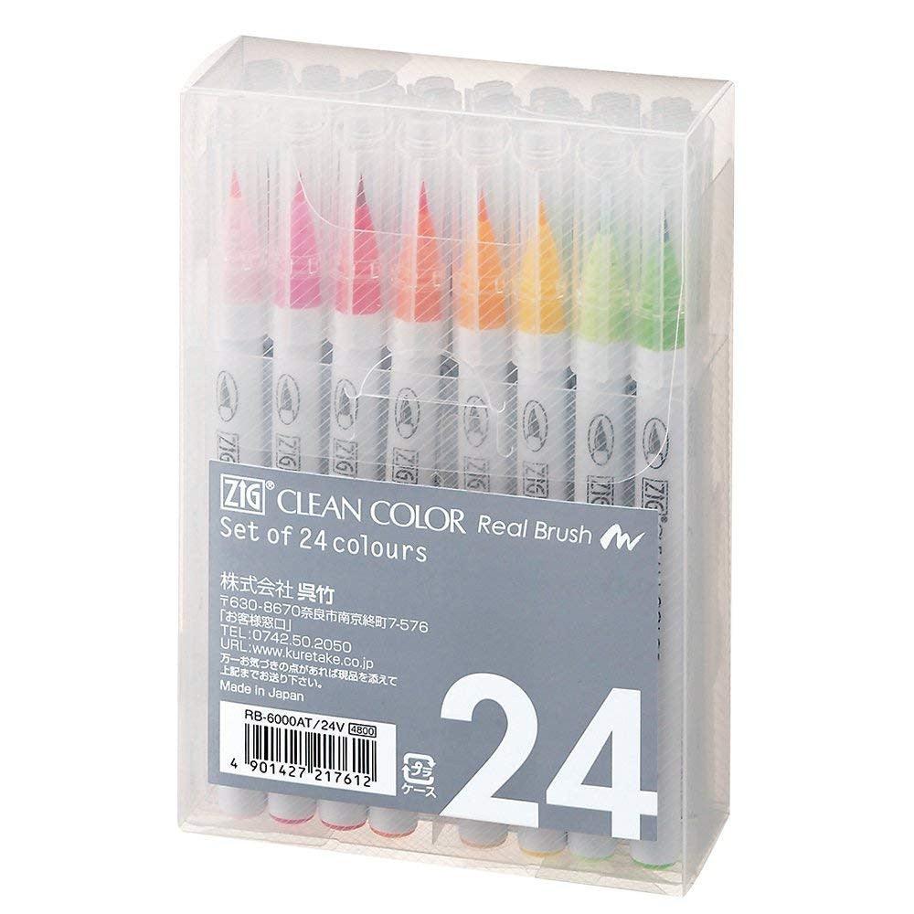 ZIG CLEAN COLOUR REAL BRUSH (SET)-KedaikuBN-Brush Pens,Kuretake,Stationery,Zig