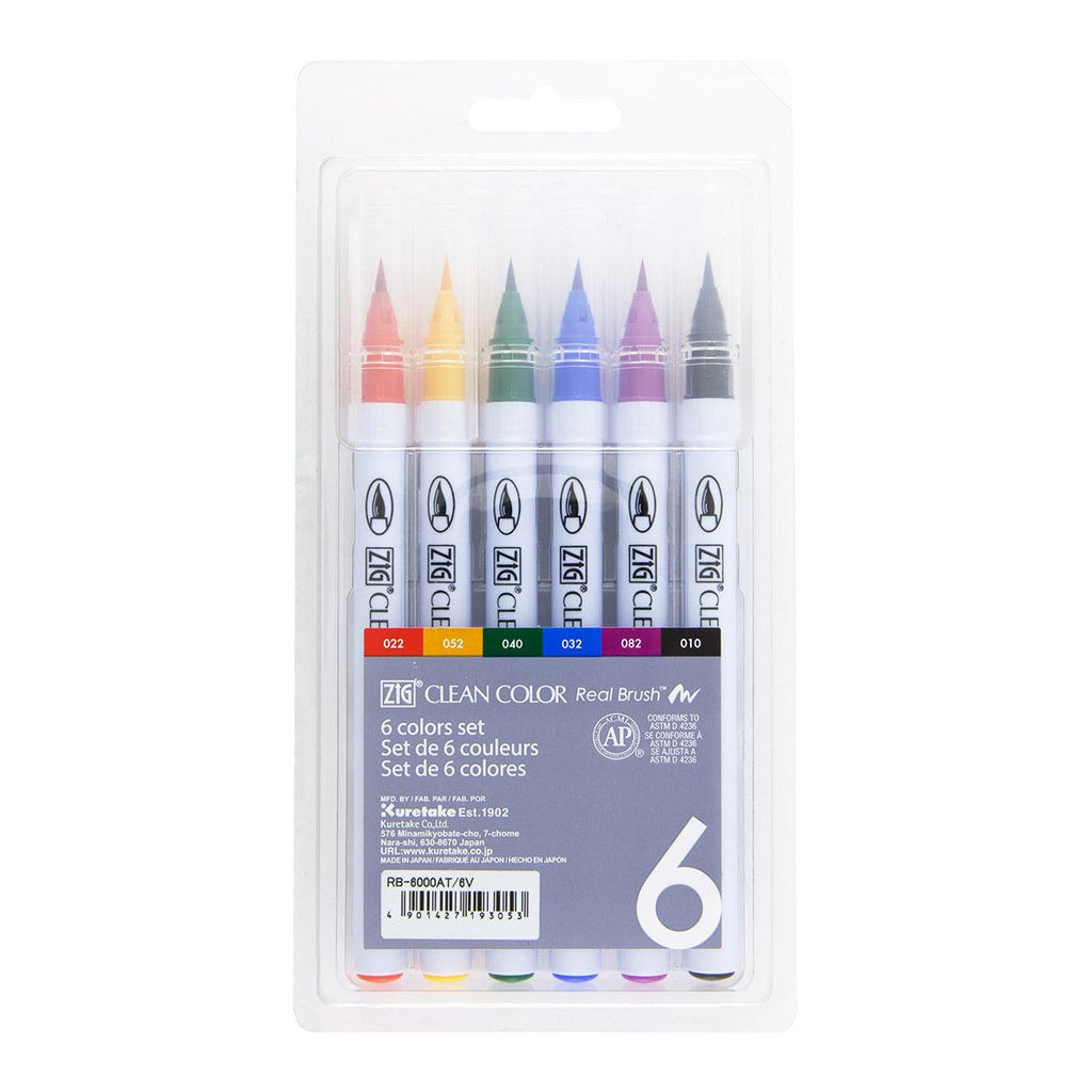 ZIG CLEAN COLOUR REAL BRUSH (SET)-KedaikuBN-Brush Pens,Kuretake,Stationery,Zig